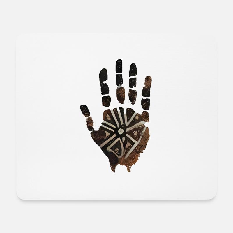 Hand Ritual Abbildung - Mousepad (Querformat) - Weiß