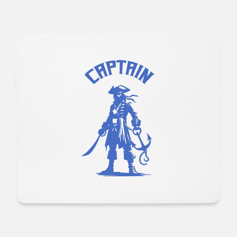 pirat captain - Mousepad (Querformat) - Weiß