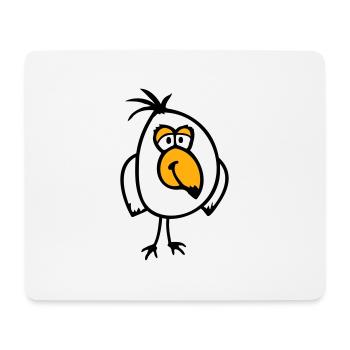 Wellensittich Papagei kleiner Spatz Vogel lächelt - Mousepad (Querformat) - Weiß - Vorne