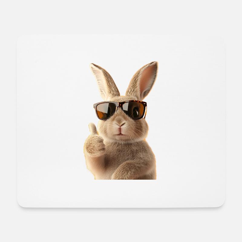 Süße Osterhase - Mousepad (Querformat) - Weiß