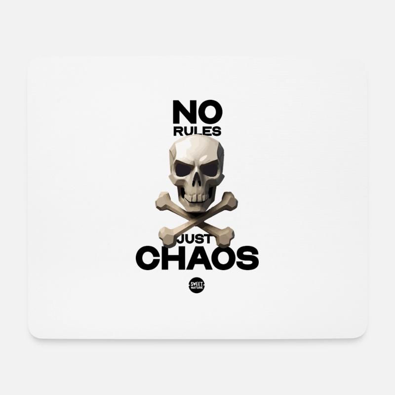 NO RULES - Mouse Pad (horizontal) - white