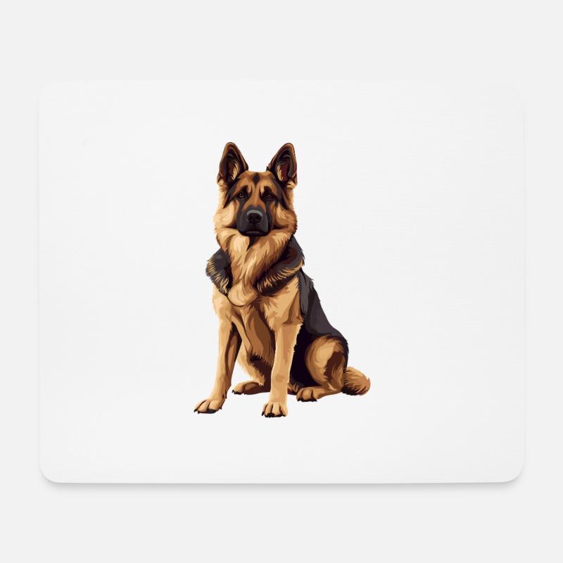 German Shepherd - Mouse Pad (horizontal) - white