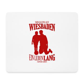 Wiesbaden Fußball Familie Geschenk - Mousepad (Querformat) - Weiß - Vorne