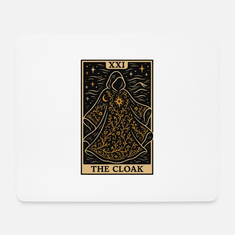 Sewing Tarot Card – The Cloak - Mouse Pad (horizontal) - white