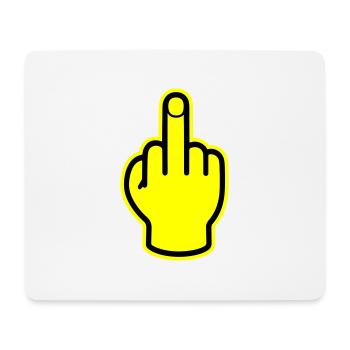 Middle Finger Hand Provocative - Mouse Pad (horizontal) - white - Front