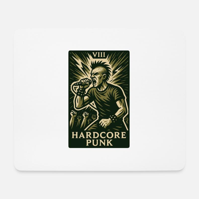 Hardcore-Punk (Karte VIII) - Mousepad (Querformat) - Weiß