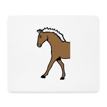 Demi-cheval partie avant moitié avant demi-avant va - Tapis de souris (format paysage) - blanc - Devant