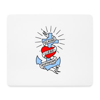 Glaube Liebe Hoffnung tall colored - Mousepad (Querformat) - Weiß - Vorne