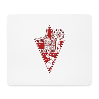 Regensburg Dreieck Skyline - Mousepad (Querformat) - Weiß - Vorne