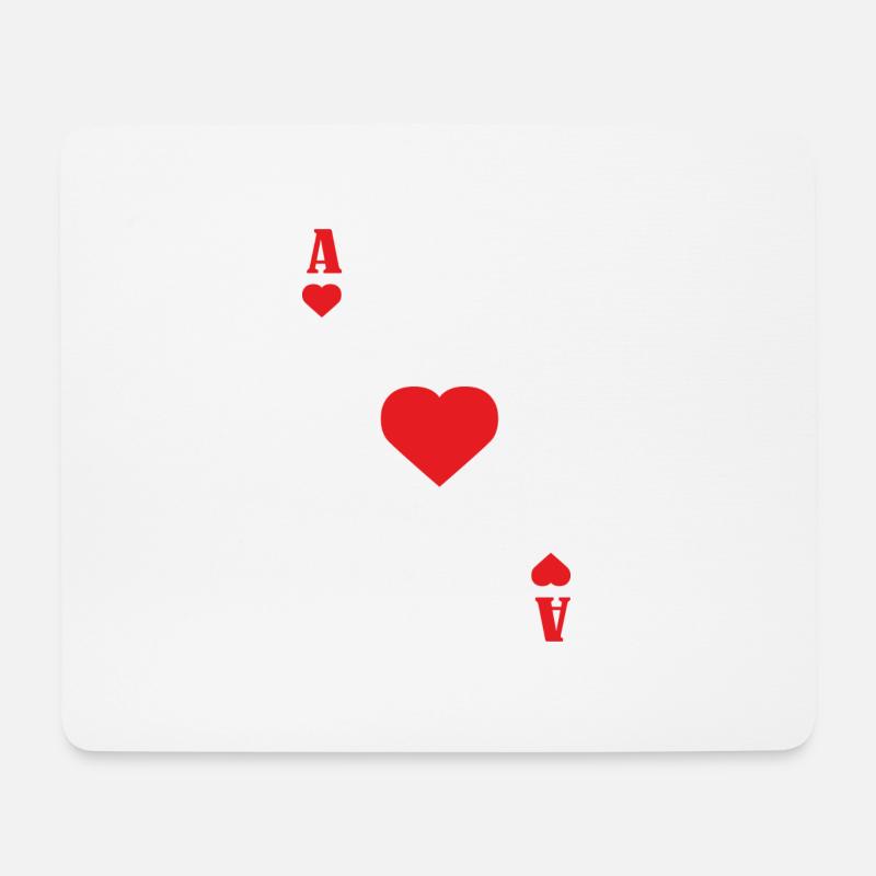 Ass Karte Herz Glück Liebe Geschenk Freude - Mousepad (Querformat) - Weiß
