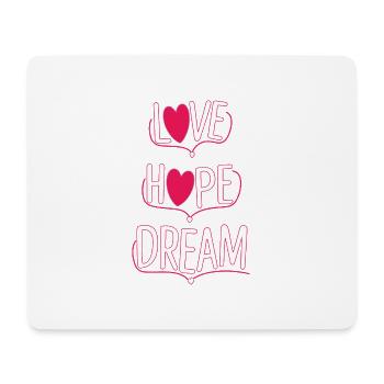 Liebe Hoffnung Traum Neon Herz Design - Mousepad (Querformat) - Weiß - Vorne
