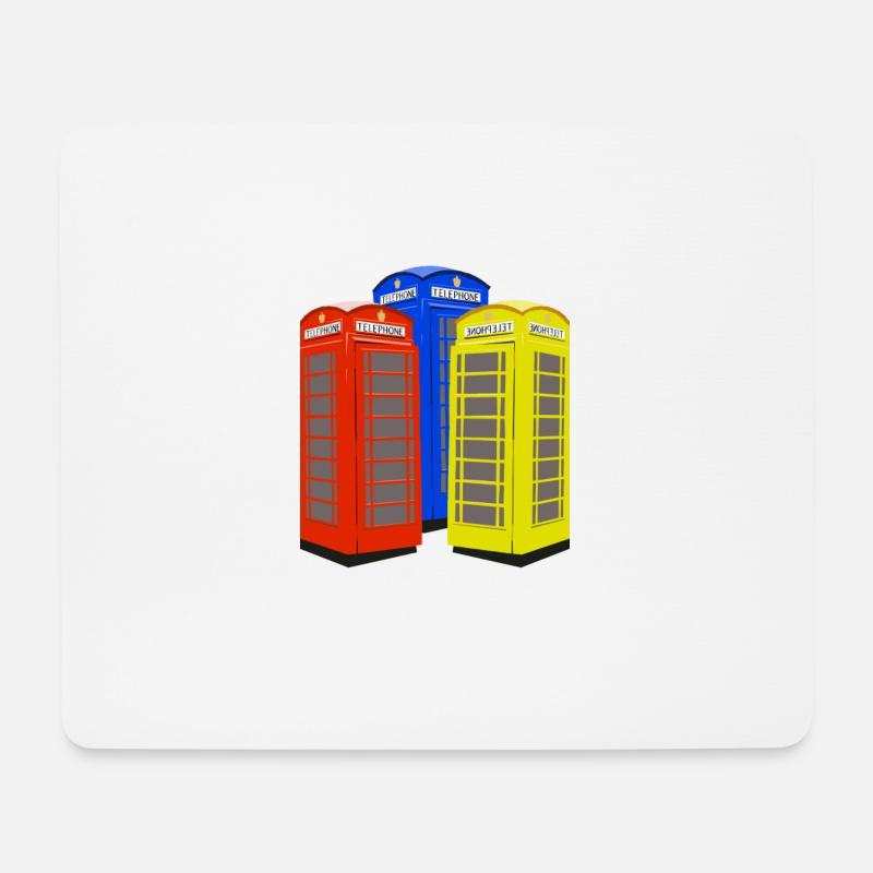 London Phoneboxes - Mouse Pad (horizontal) - white