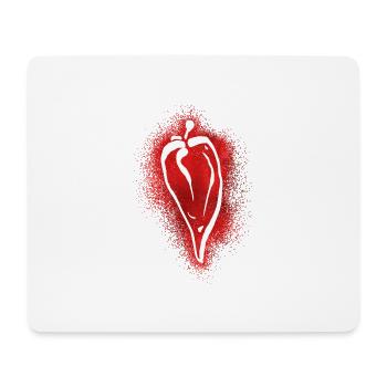 Red Hot Chilli Pepper - Mousepad (Querformat) - Weiß - Vorne