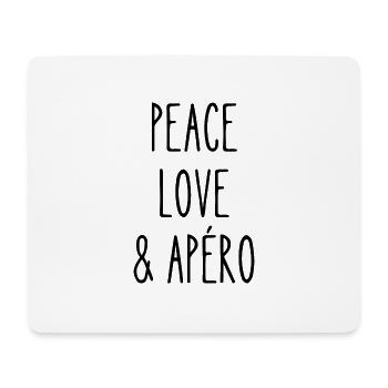 peace love apéro - Tapis de souris (format paysage) - blanc - Devant