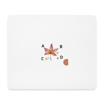 Les quatre première lettres Alphabétique - Tapis de souris (format paysage) - blanc - Devant