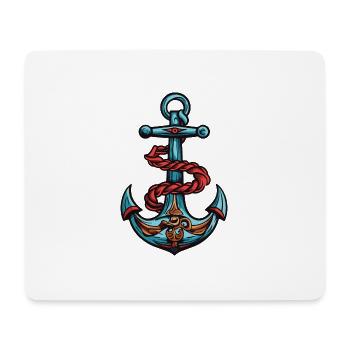 Anker Symbol Hafen - Mousepad (Querformat) - Weiß - Vorne