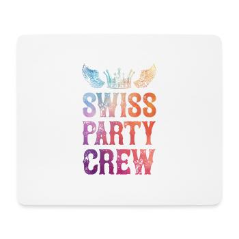 Swiss Party Crew Spruch Schweiz - Mousepad (Querformat) - Weiß - Vorne
