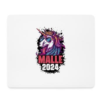 Malle 2024 Einhorn - Mousepad (Querformat) - Weiß - Vorne