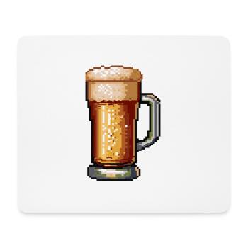 Chope à bière bière pixel - Tapis de souris (format paysage) - blanc - Devant