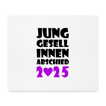 Junggesellinnen Abschied Herz 2025 - Mousepad (Querformat) - Weiß - Vorne