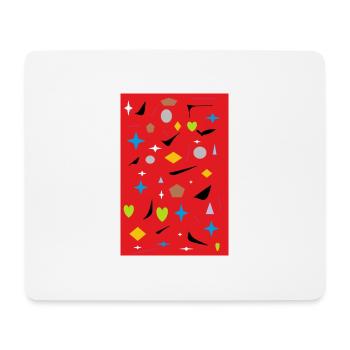 Bunte Figuren - Mousepad (Querformat) - Weiß - Vorne