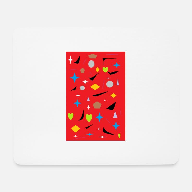 Bunte Figuren - Mousepad (Querformat) - Weiß