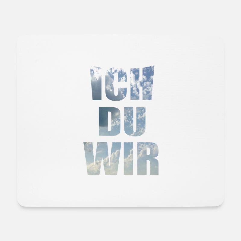 Ich du wir - Mousepad (Querformat) - Weiß