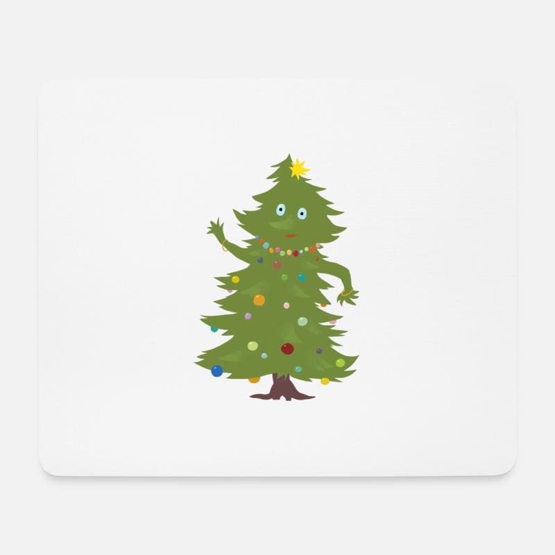Weihnachtsbaum - Mousepad (Querformat) - Weiß