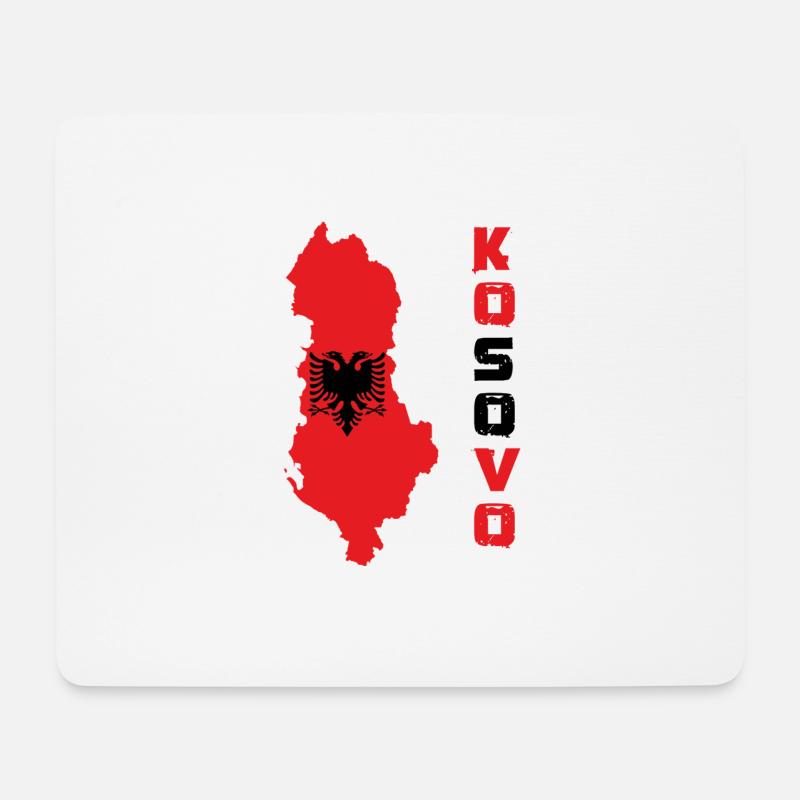 Kosovo - Mousepad (Querformat) - Weiß