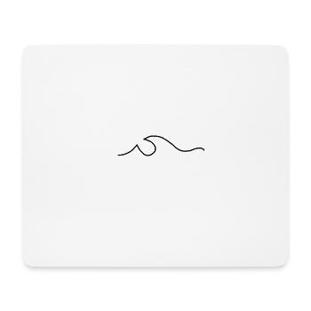 vague - Tapis de souris (format paysage) - blanc - Devant
