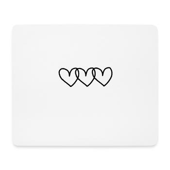 Hearts - Mouse Pad (horizontal) - white - Front