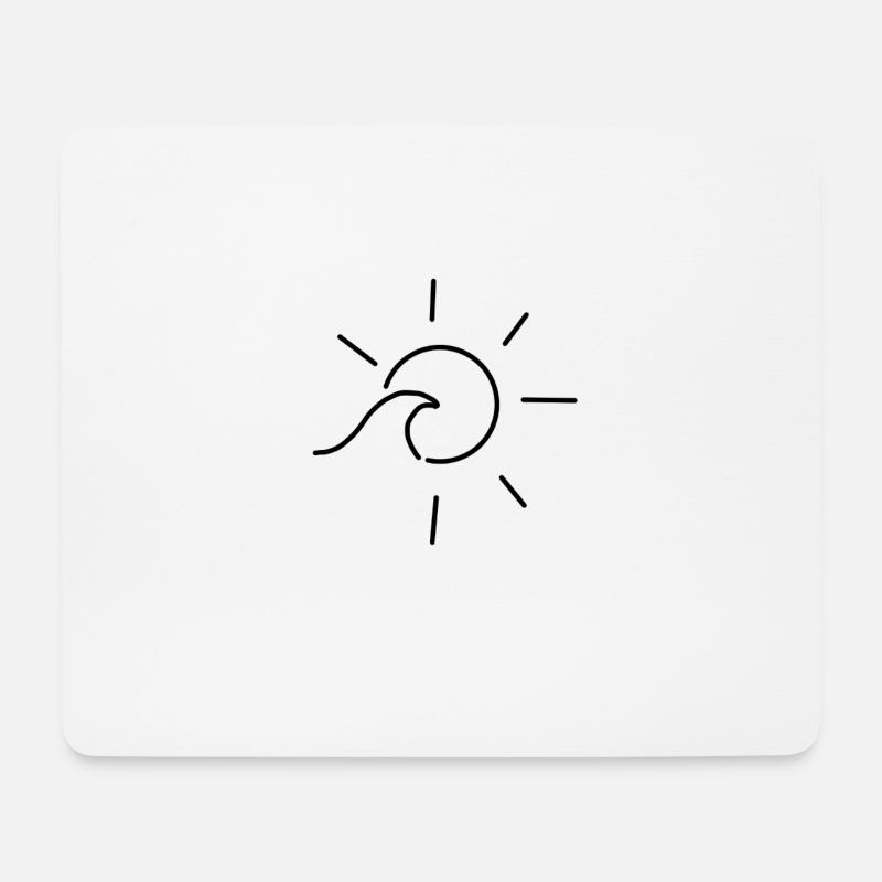 Sonne Meer - Mousepad (Querformat) - Weiß