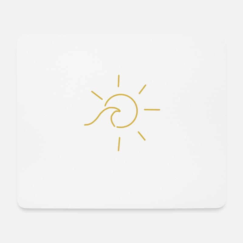 Sonne Welle - Mousepad (Querformat) - Weiß