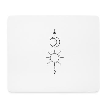 Sonne Mond Sterne Punkte - Mousepad (Querformat) - Weiß - Vorne