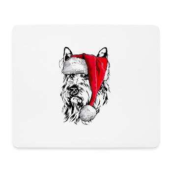 Santa BERGER PICARD Weihnachten Hunde Wilsigns - Mousepad (Querformat) - Weiß - Vorne