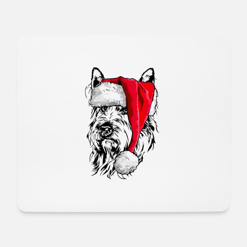 Santa BERGER PICARD Weihnachten Hunde Wilsigns - Mousepad (Querformat) - Weiß