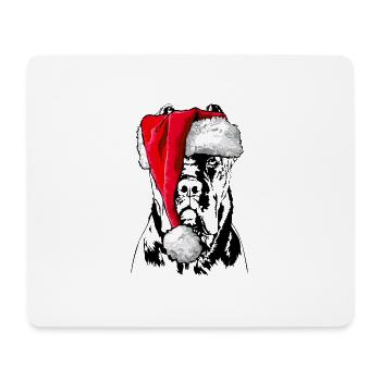 Santa CANE CORSO Christmas Dogs Dog Wilsigns - Mouse Pad (horizontal) - white - Front