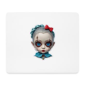 Halloween gruselige Puppe - Mousepad (Querformat) - Weiß - Vorne
