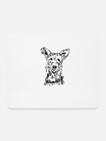 Terrier Berger de Picardie - Mousepad (Querformat) - Weiß