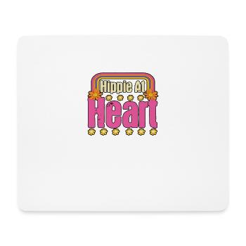Hippie At Heart Flower Flower 70s 60s - Mouse Pad (horizontal) - white - Front