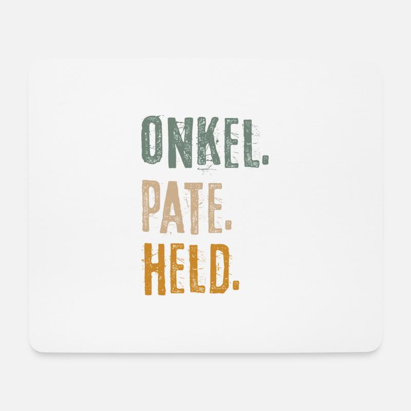 Onkel Pate Held Geschenk für Patenonkel - Mousepad (Querformat) - Weiß