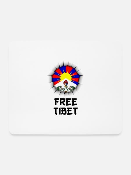 free tibet - Mousepad (Querformat) - Weiß
