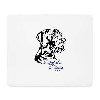DEUTSCH DOGGE Hundeportrait Wilsigns Hund Hunde - Mousepad (Querformat) - Weiß - Vorne