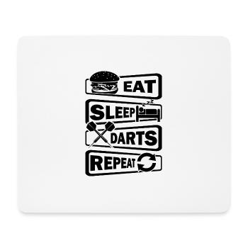 Fléchettes, fléchettes, mange, dorm, fléchettes, répétez. - Tapis de souris (format paysage) - blanc - Devant