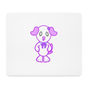 KawaiiDOGGOS – Flora-Druck - Mousepad (Querformat) - Weiß - Vorne