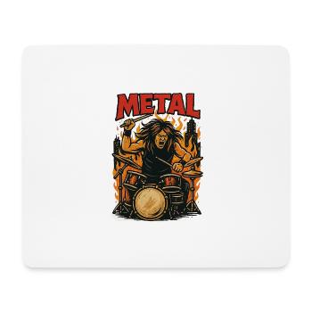 Metal Beater - Mousepad (Querformat) - Weiß - Vorne
