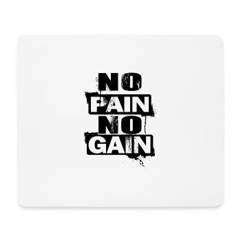 No Pain No Gain, pas de douleur pas de gain - Tapis de souris (format paysage) - blanc - Devant