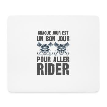 bon jour pour aller rider - Tapis de souris (format paysage) - blanc - Devant