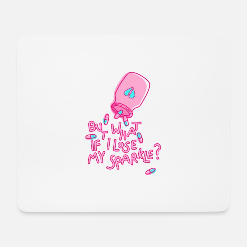 Et si je perds mon éclat en disant la santé mentale - Tapis de souris (format paysage) - blanc