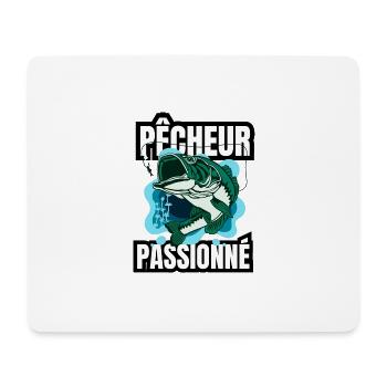 pêcheur passionné - Tapis de souris (format paysage) - blanc - Devant